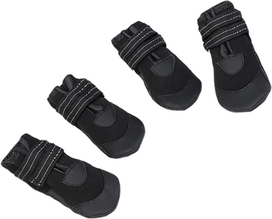 Hondenlaarsjes Hondenschoenen Pootbeschermers Bescherming Pootjes Waterdicht Antislip : 65x5x Zwart