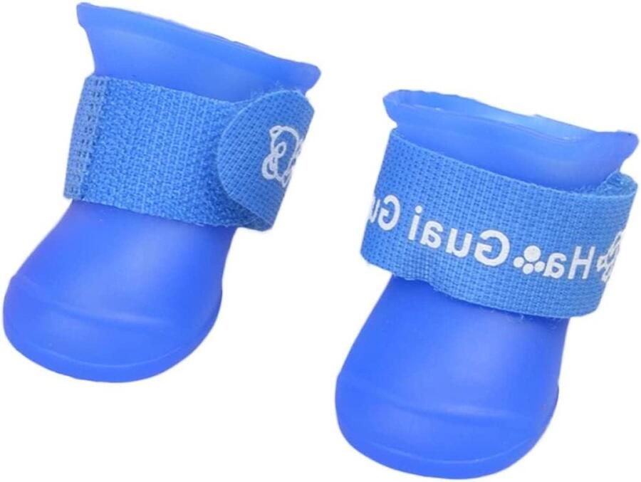 Hondenlaarsjes Hondenschoenen Regenlaarsjes Poten Bescher Antislip PVC Materiaal Maat L Blauw