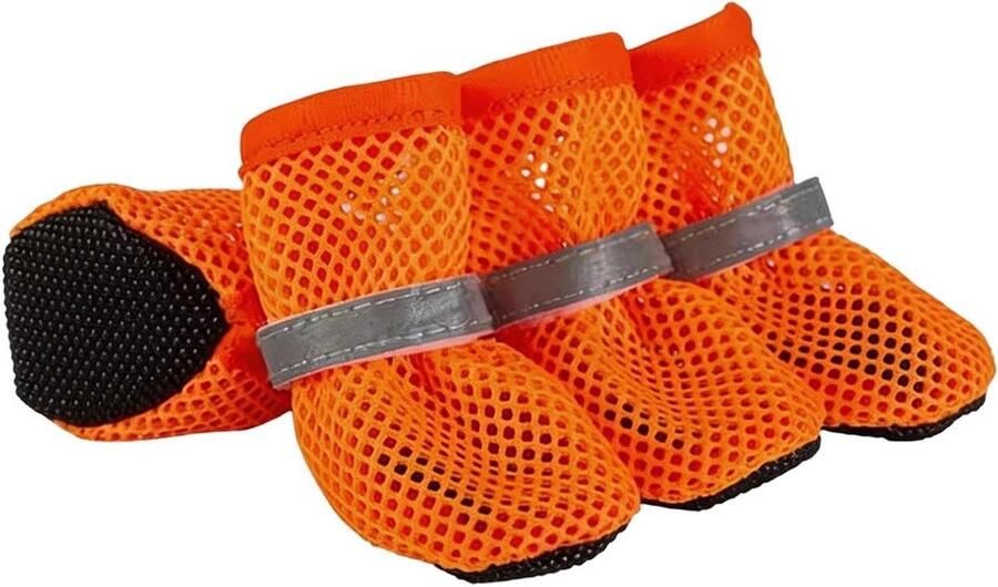 Honden Booties Pootsokken Laarsjes Buiten Wandelen Ade d Mesh Bovenwerk Maat S Oranje