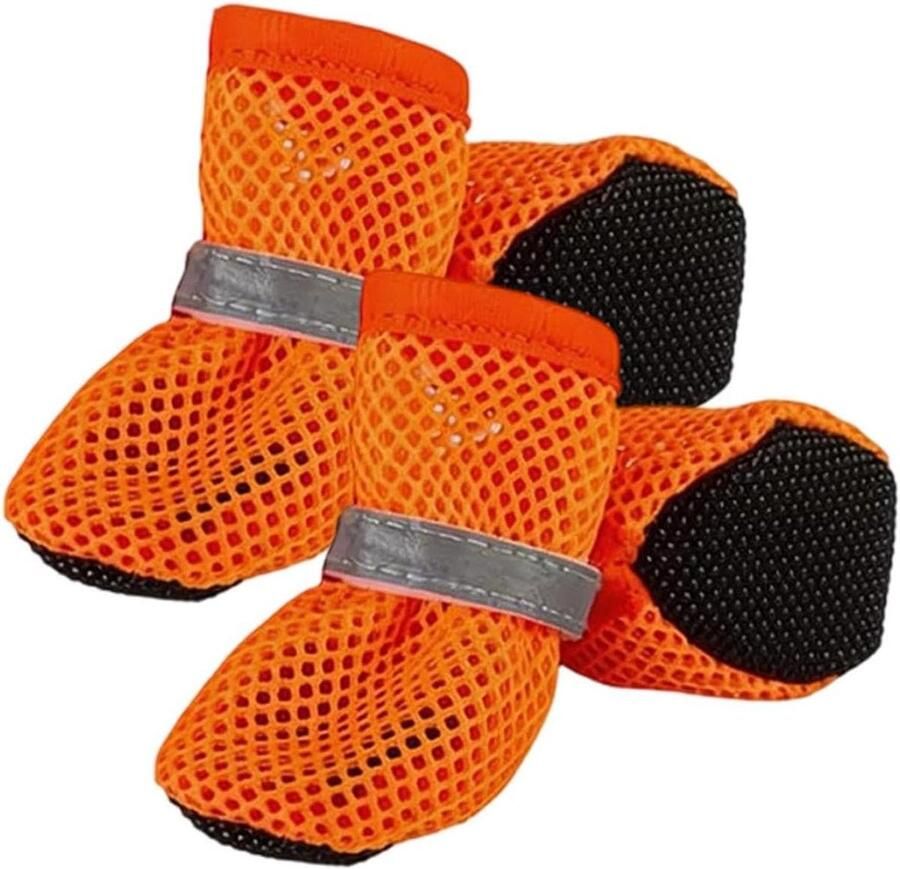 Hondenlaarzen Hondenschoenen Pootbeschermers Bescherming Poten Ade d Waterdicht Mesh Maat M Oranje