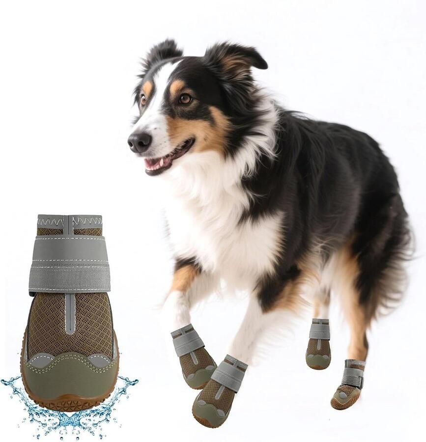 Hondenlaarzen Hondenschoenen Pootbeschermers Poten Bescher Waterdicht Ade d Ontwerp Maat #2 Bruin