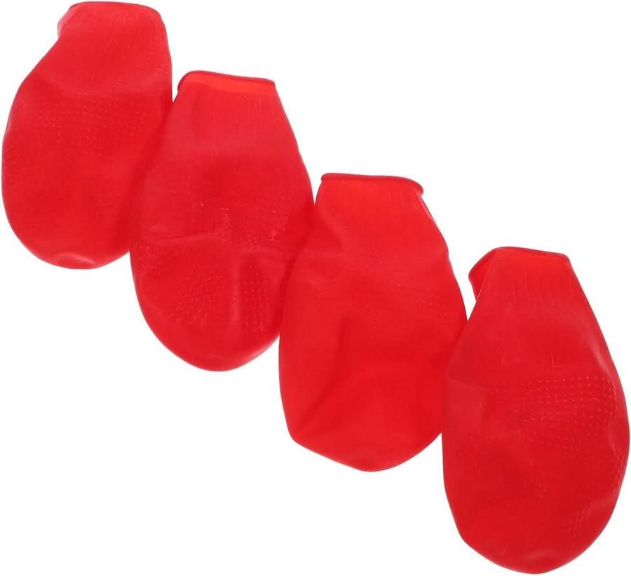 Hondenlaarzen Hondenschoenen Pootbeschermers Poten Bescher Waterdicht Antislip Maat L Rood