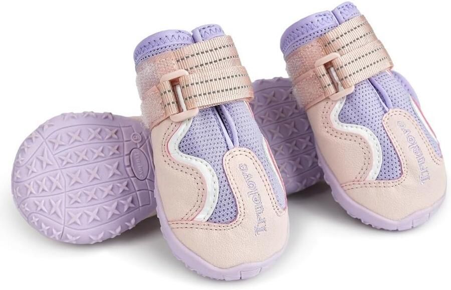 Hondenlaarzen Hondenschoenen Potenbeschermers Poten Beschermen Waterdicht en Antislip 4 Stuks Zwart