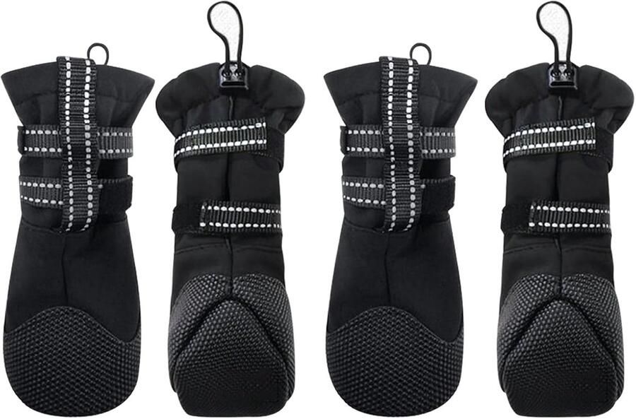 Hondenlaarzen Pootbeschermers Outdoor avonturen Antislip zool 4 stuks Meerkleurig