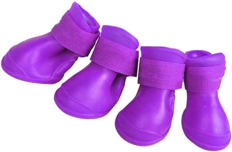 Hondenlaarzen Siliconen Hondenschoenen Regenschoenen Poten Bescher Antislip Zool Maat M Geel