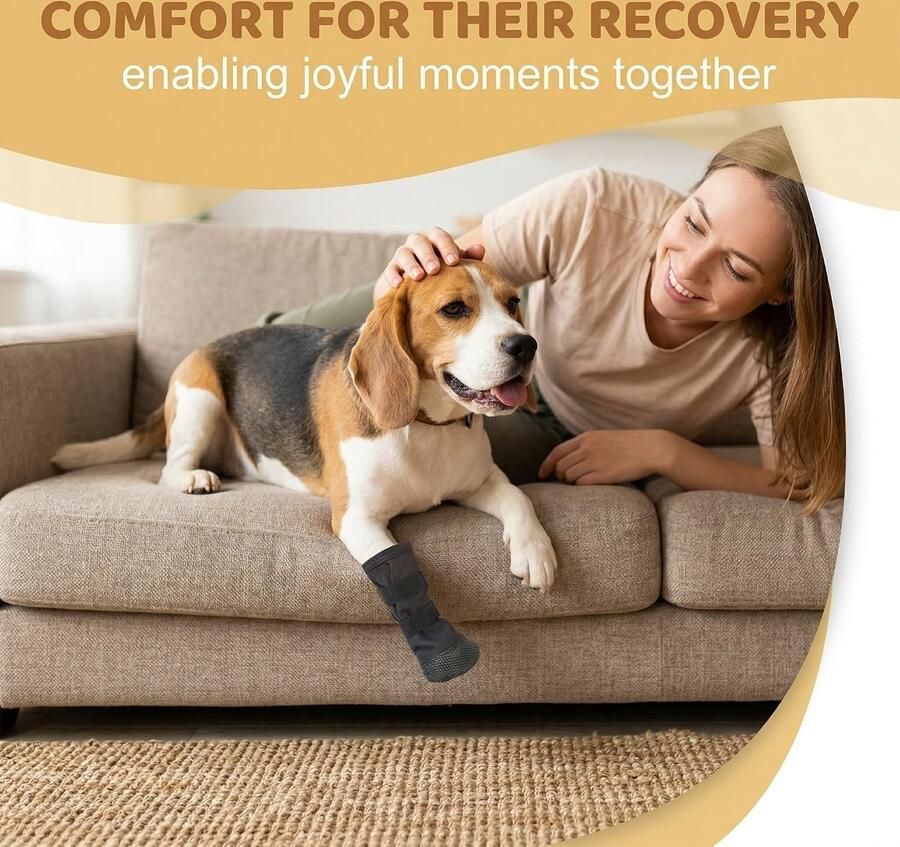 Hondenlaarzen voor Gewonde Pootjes Bescher de Sokken en Recreatie Waterdichte Boots Antislip Sokken voor Honden Ideaal voor Pootbescherming en Comfort