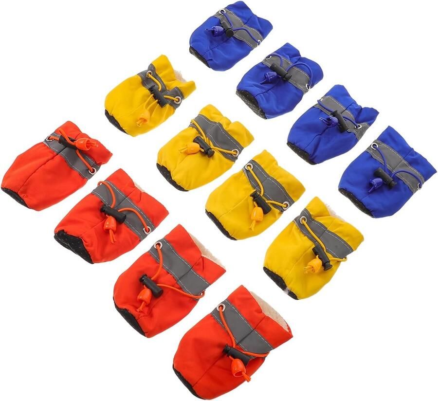 Hondenschoentjes Set Pootbeschermers Laarsjes Winterse Wandelingen Volledig Waterdicht Ontwerp 8.5 x Kleuren