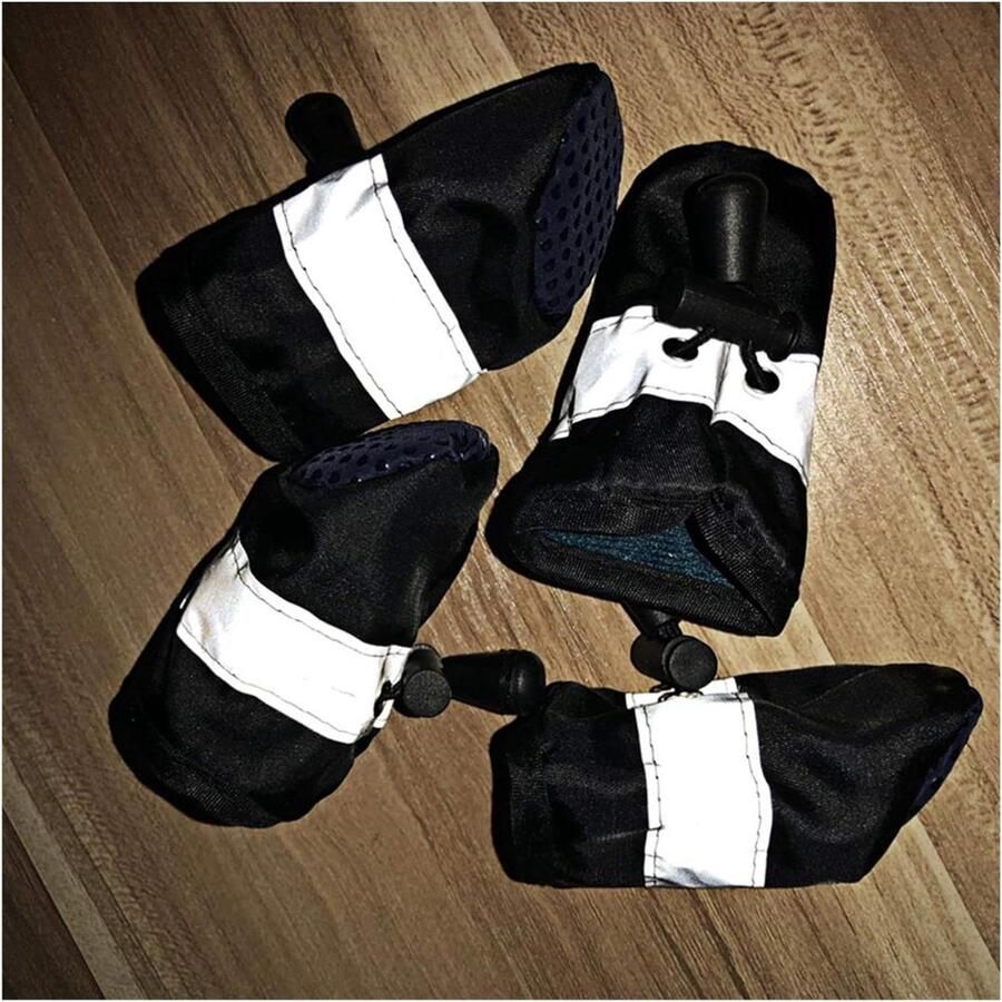 Hondenschoenen 4 stuks Huisdier laarsjes Poten bescher Antislip en waterdicht Poot print