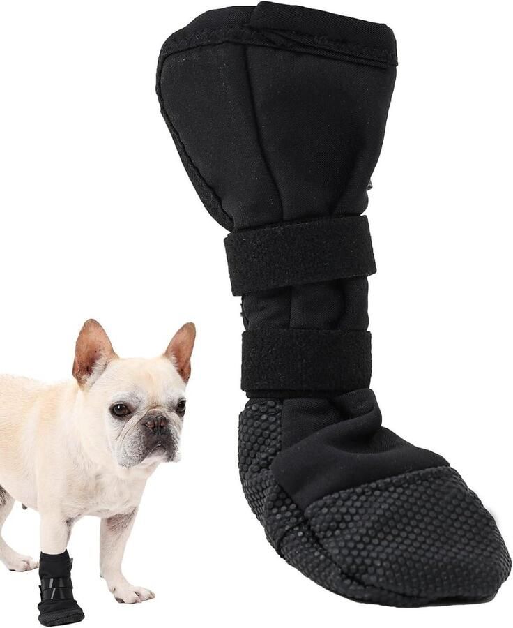 Hondenschoenen Bescher d Hondenlaarsjes Poot Verzorging Antislip Zool Maat L Zwart