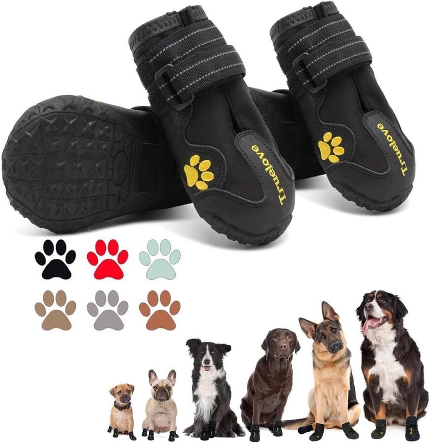 Hondenschoenen Hondenlaarsjes Pootbeschermers Bescherming Pootjes Antislip Robuuste Zool 8 Inch Hoog
