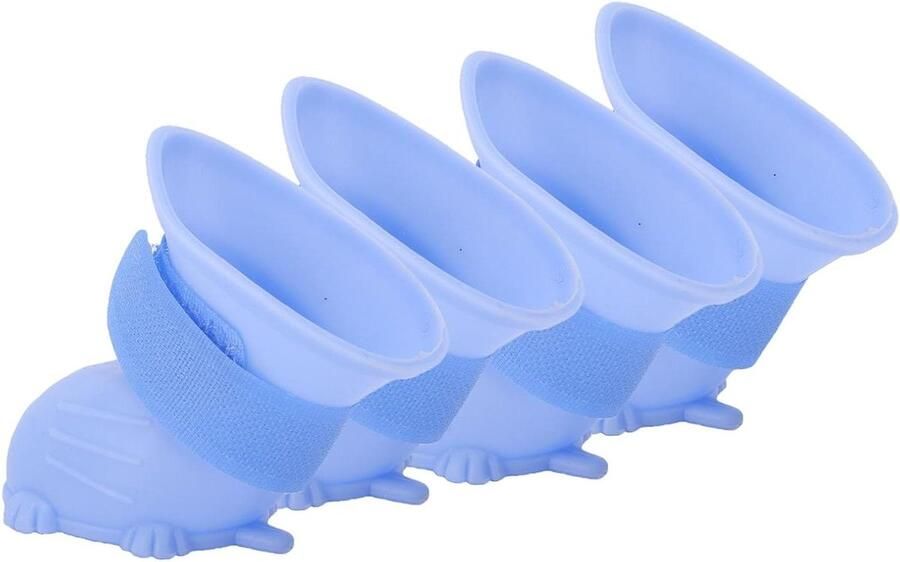 Hondenschoenen Hondenlaarsjes Pootbeschermers Buiten Wandelen Waterdicht Antislip Ontwerp L-formaat (6x Paars