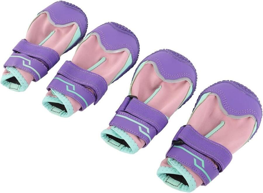 Hondenschoenen Hondenlaarsjes Pootbeschermers Buitenactiviteiten Antislip & Reflecterend Zwart
