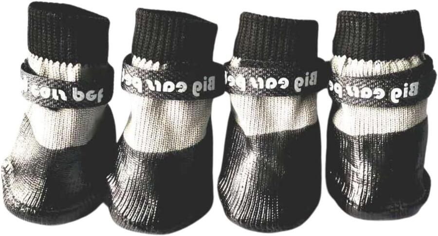 Hondenschoenen Hondenlaarzen Pootsokken Poten Bescher Waterdicht Antislip XL Zwart