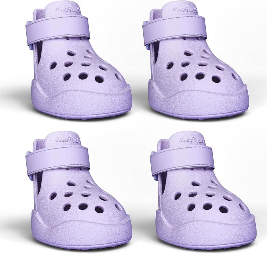 Hondenschoenen Pootbeschermers Bescherming Poten Waterdicht Antislip Set van 4 Paars
