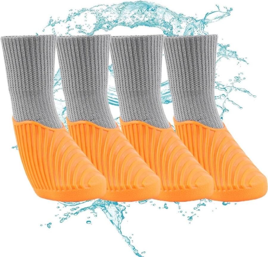 Hondenschoenen Pootbeschermers Buitenactiviteiten Antislip en waterdicht 4 stuks Zwart
