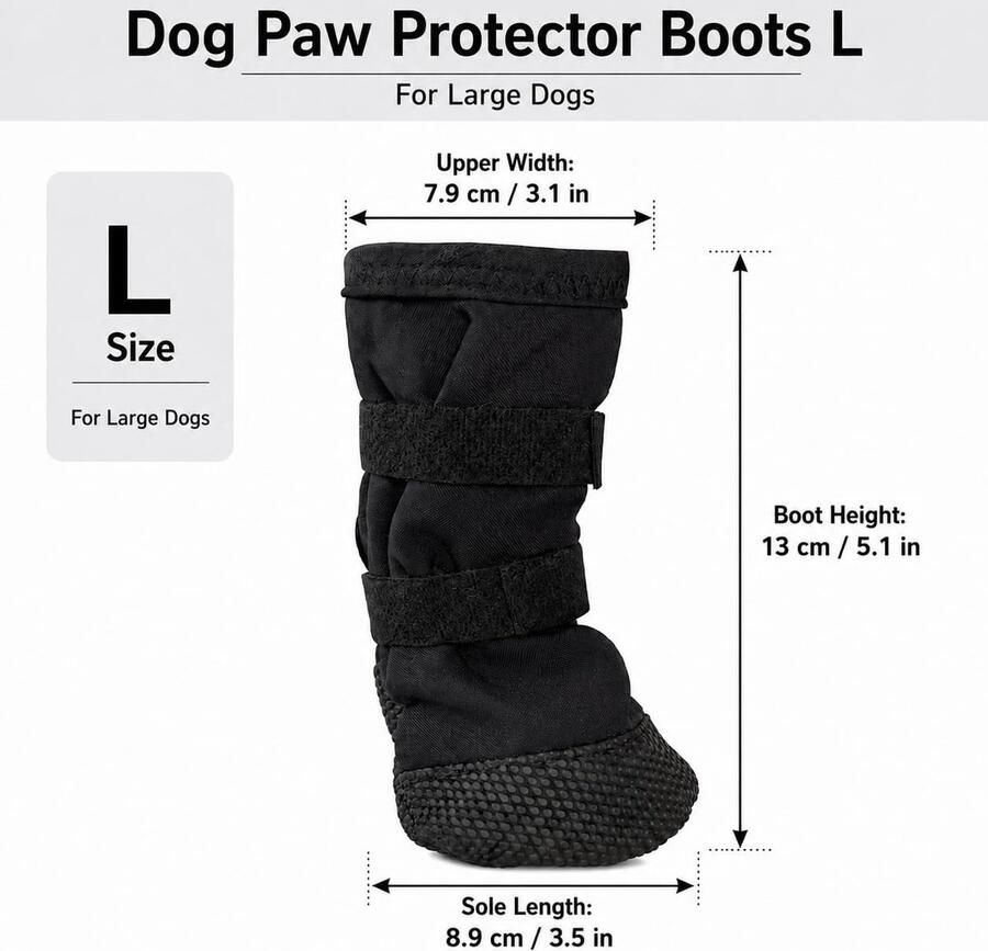 Hondenschoenen Pootbeschermers voor Honden Waterdicht en Antislip Voorkomen Dat de Hond Aan Zijn Wonden Likt Geschikt Gebruik Buitenshuis Maat