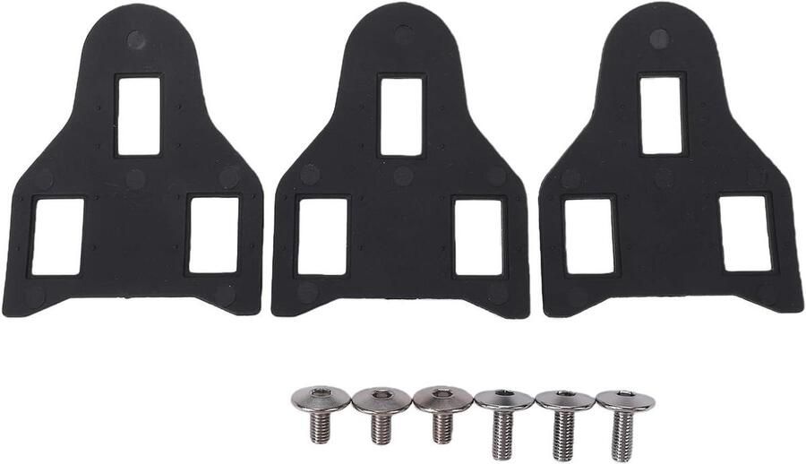 Fietsschoenplaatjes Vulset Afstandhouders Set Comfortabele Rijpositie Verstelbare Hoogte 1-5 Mm Zwart
