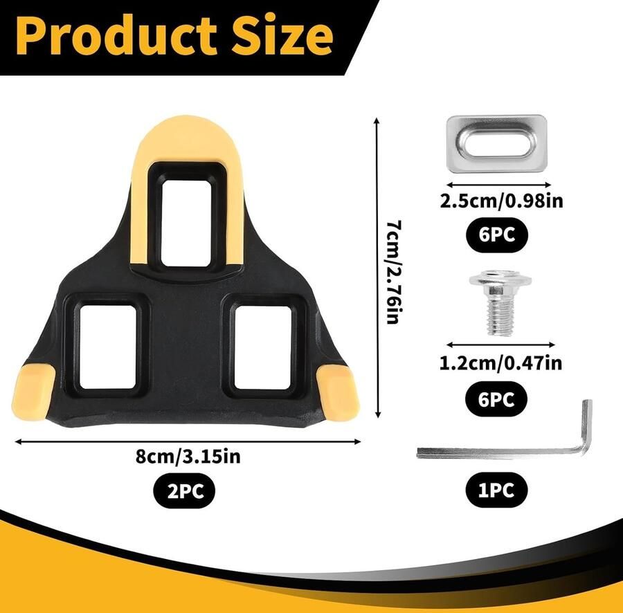 Hoogwaardige fietsnagels voor SPD-SL cleats Schroefset voor fietsschoenen geschikt voor 3-holesysteem duurzame accessoires voor racefietsen en mountainbikes
