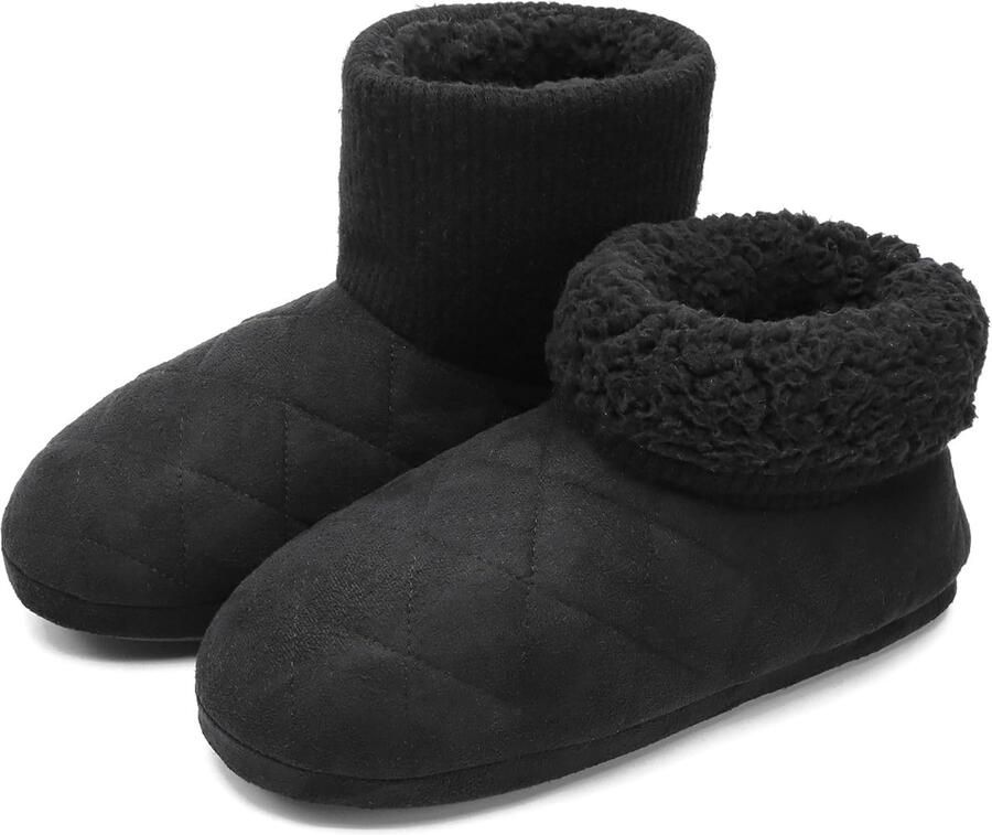 Hoogwaardige gevoerde pantoffels voor heren warme antislip winterhuisschoenen voor outdoor indoor bontlaarzen vilten pantoffels huissokken mannen pluche pantoffels voor binnen