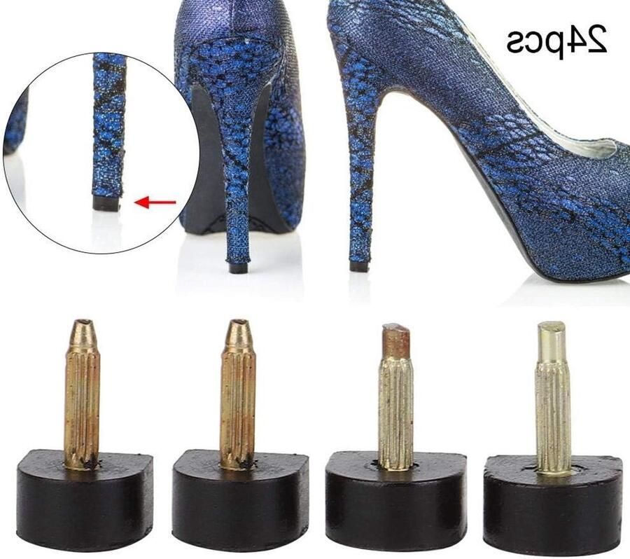 Hoogwaardige Hakken Bescherming 24 Stuks Reparatie Plugs voor Hakken Ideaal voor Bruiloften en Formele Gelegenheden