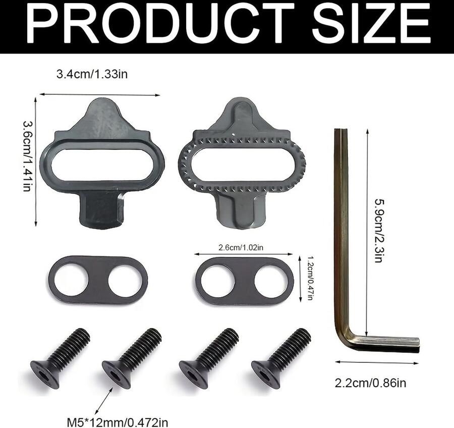 Hoogwaardige SPD Cleats voor Fietsschoenen Geschikt voor Racefiets MTB en Indoor Cycling Antislip Cleat Set voor Optimale Grip