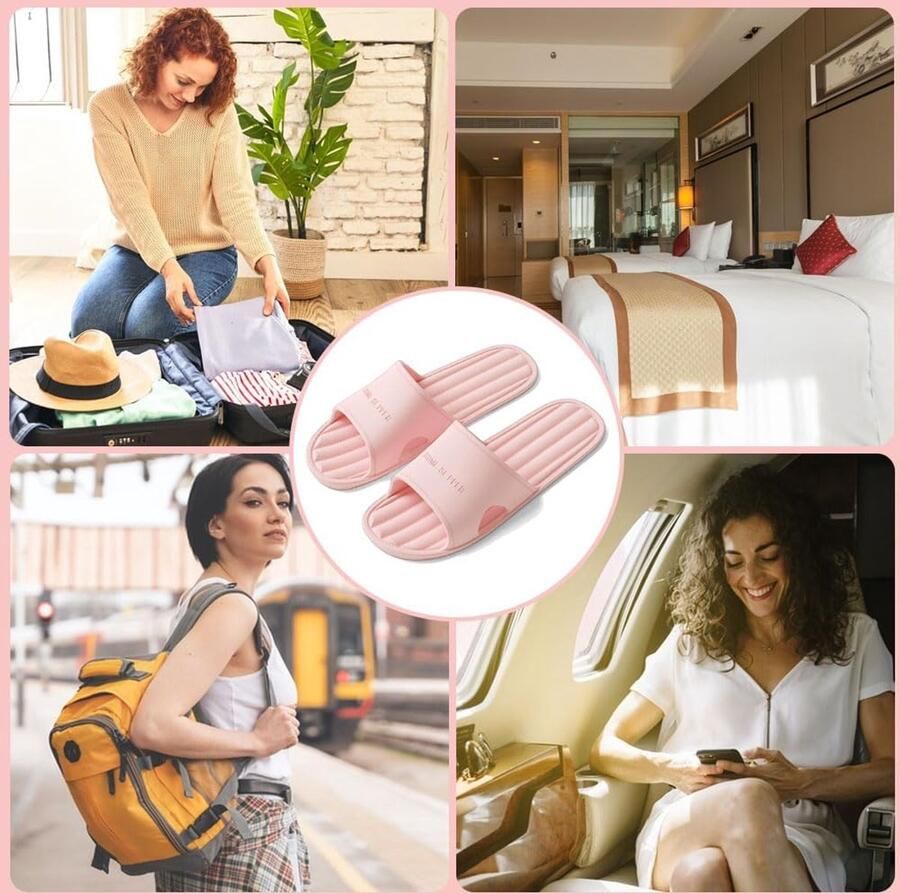 Hotel pantoffels comfortabele slippers antislip zool draagbaar en snel opvouwbaar ShopVlot