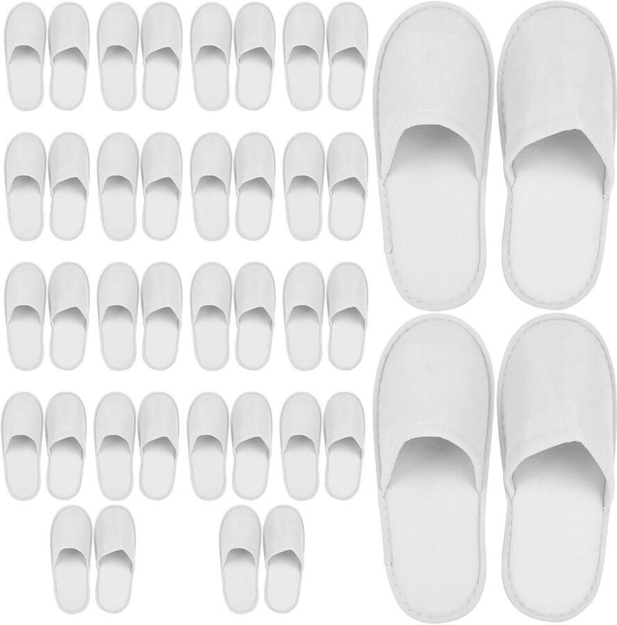 Hotel Slippers Wegwerp Pantoffels Comfort Thuis Antislip Zool 20 Paren Wit