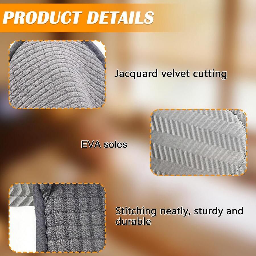 Comfortabele hotelpantoffels voor gasten Dikke antislip jacquard-badstof slippers voor en zachte en duurzame badstof slippers in grijs perfect voor hotels en wellnesscentra