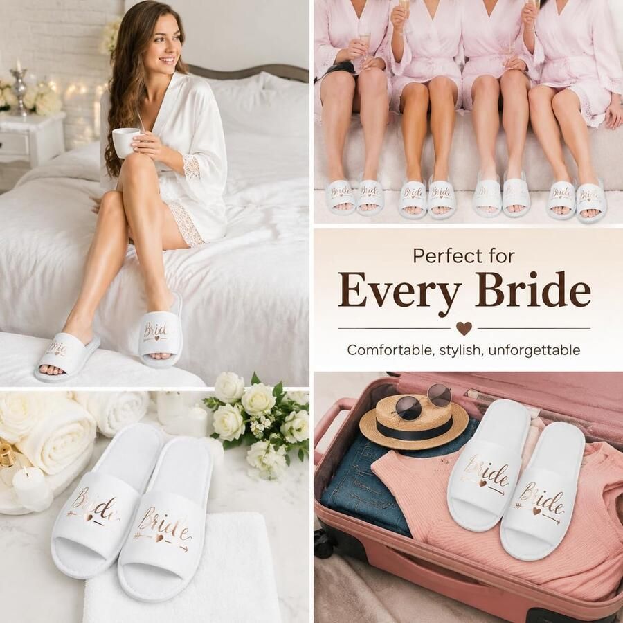 Hotelpantoffels bruid zachte badstof dames slippers voor bruiloft