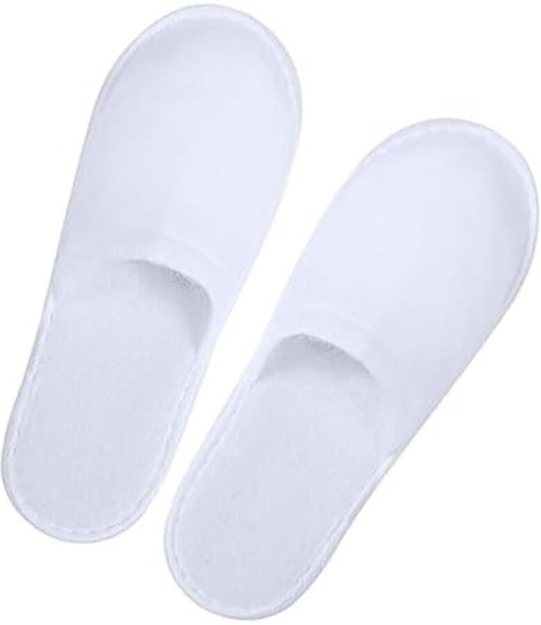 Hotelslippers 4 mm 12 Paar Witte Wegwerp Pantoffels