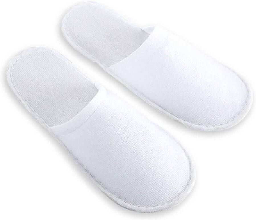 Hotelslippers 4 paar pantoffels voor hotel spa thuis gasten reizen en wit 32 X-Smal