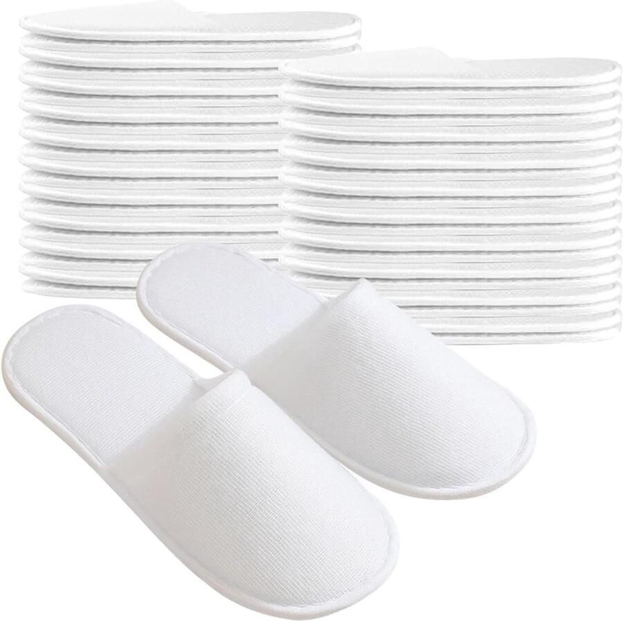 Hotelslippers Gastenpantoffels Wegwerp Comfort Thuis Antislip Zolen 20 Paar Wit