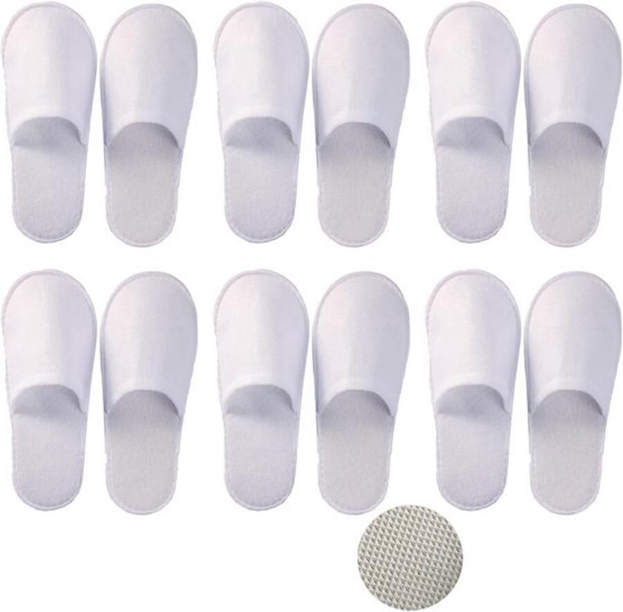 Hotelslippers Set van 6 Wegwerpschoenen Gastenpantoffels Pantoffels Universele Lichtgewicht Badslippers