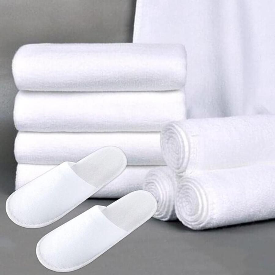 Hotelslippers Set van 6 Wegwerpschoenen Gastenpantoffels Pantoffels Universele Lichtgewicht Badslippers