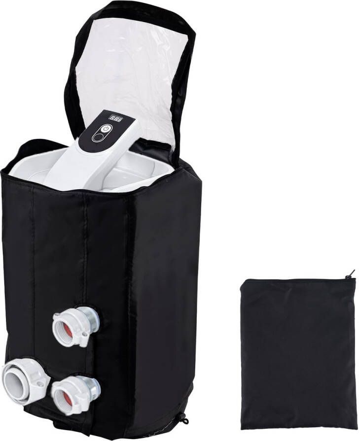 Hottub Heating Pump Cover Waterproof Spa Heating Pump Cover 600D Oxford Cloth Inflatable Hottub Pump Cover Fits Multiple Brands Cover Only (Black)