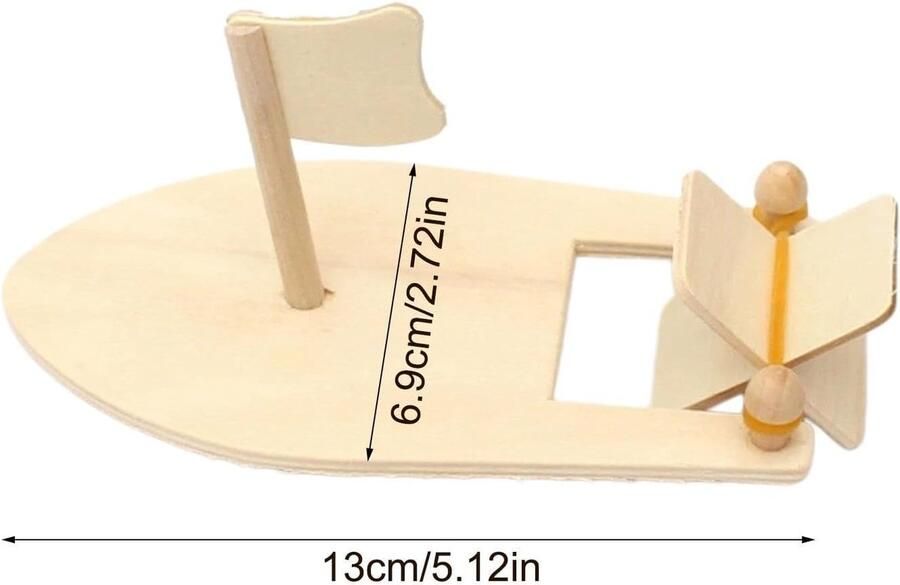 Houten Boot Handgemaakte Beschilderbare Kano Decoratie
