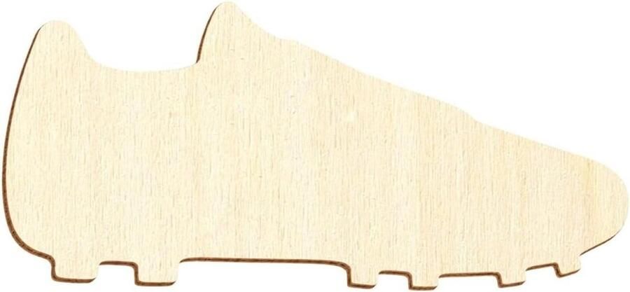 Houten Voetbalschoen Voetbal Hout Hobby Decoratie Gelaserd Rand Natuurlijk Hout