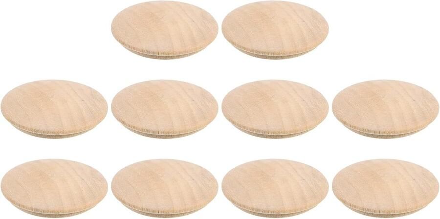Houtgatstop 20 stuks 40 x 35 mm ronde kop hardhout meubelstop schroefgatstop voor meubels tafels stoelen kasten knutselprojecten