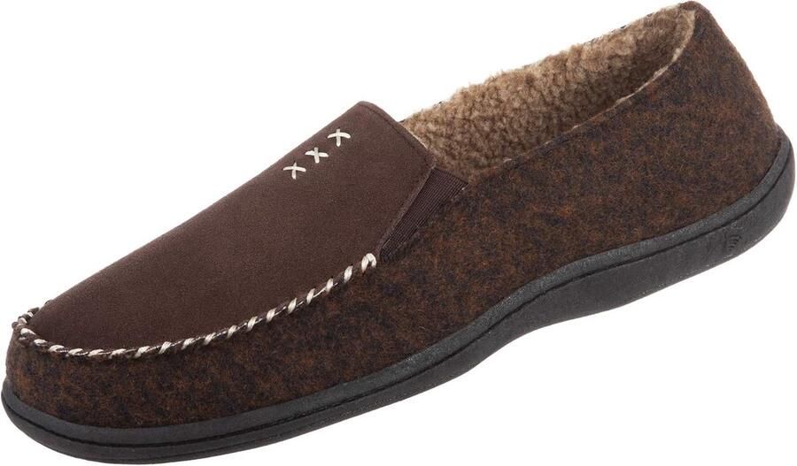 Huis Slipper Comfortabele Pantoffel Ontspannen Thuis Duurzame Rubberen Buitenzool Maat Small Bruin