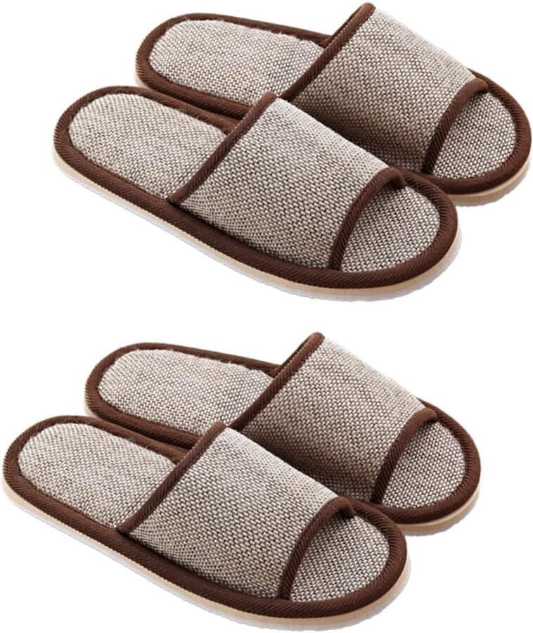Huis Slippers Pantoffels Comfortabel Huis Antislip EVA Zool 26- Koffie