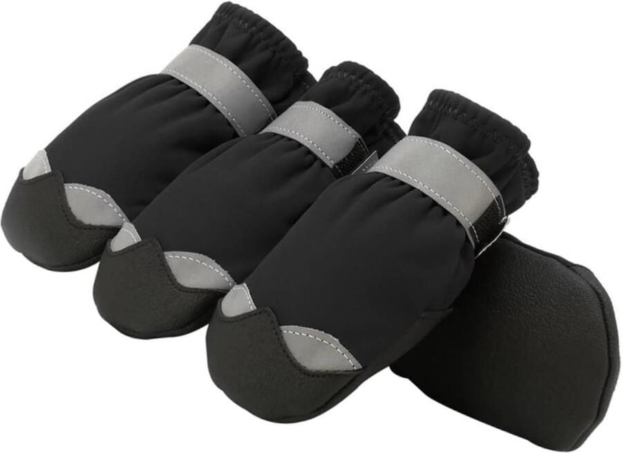 Huisdier Schoenen Honden laarsjes Pootbescherming Buiten Antislip Zool 9x Zwart
