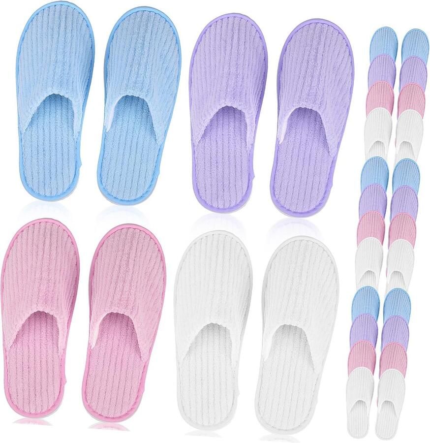 Huisslippers Dames Wegwerp Gastvrijheid Antislip zool 12 paar Gemengde kleuren