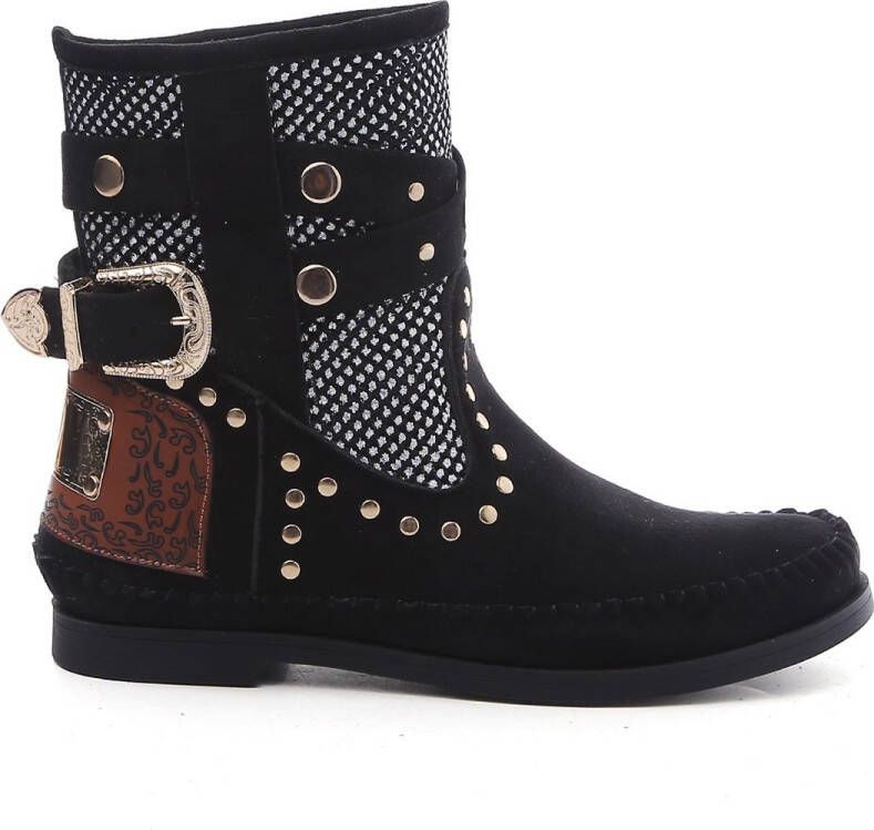 Ibiza laars -festival cow western Soepele laarzen trendy suedine zwart