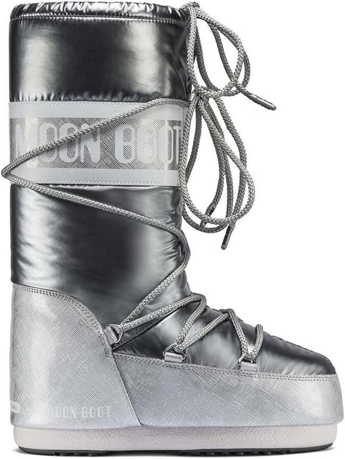 Iconische Snowboots met Veterluiting voor Dames Zilver