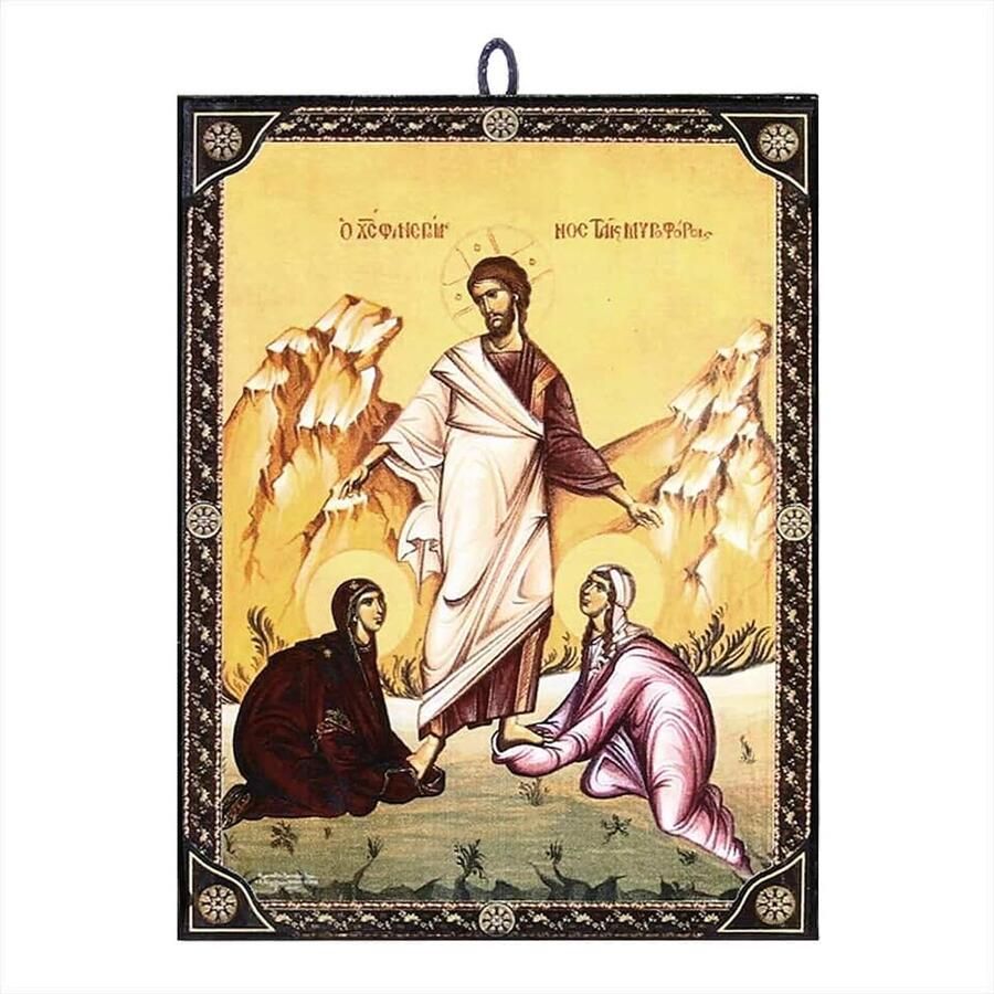 Icoon verschijning Christus van hout orthodox Griekenland 1 stuk