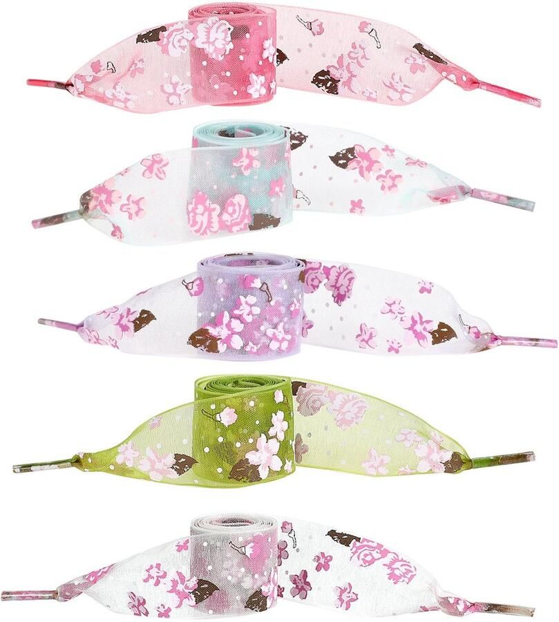 IMstore Satin Ribbonschoenveters Kleurrijke Schoenenbanden Breed Fantasy Print Ideaal voor Sneakers Voor Dames en Meisjes
