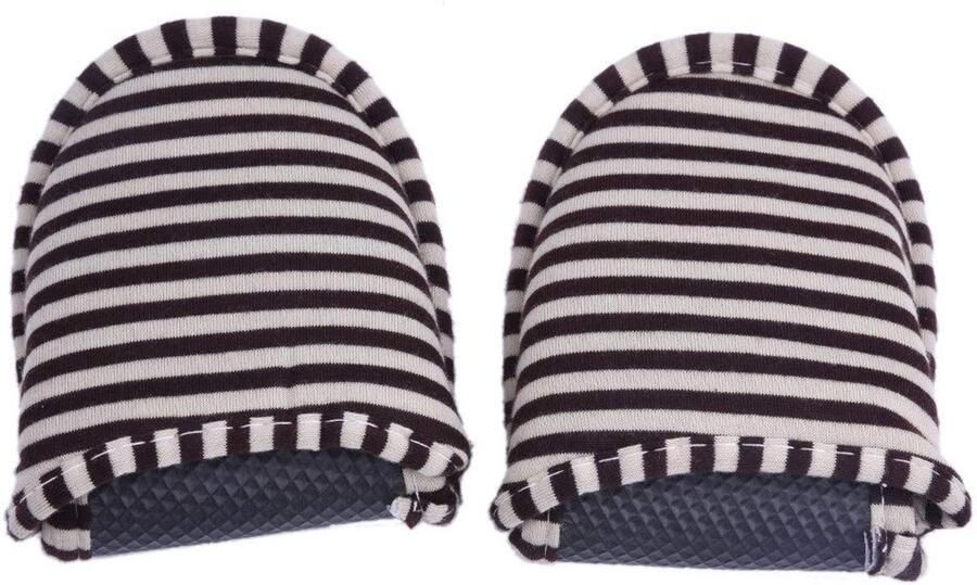 IMstore Travel Foldable Slippers Comfortabele Slippers Ideaal voor Reizen Koffie Strepen Herbruikbare Slippers Geschikt voor Binnen en