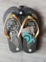 LONERIACCO Indiana teenslipper zwart goud met strass steentjes - Thumbnail 3