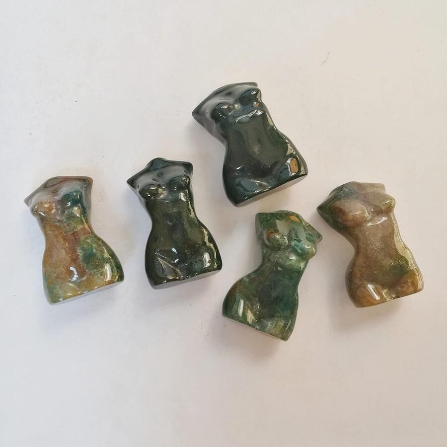 Indiase agaat helende kristal vrouwelijk model figuur sculptuur 50 mm gesneden tas palmsteen kantoordecoratie