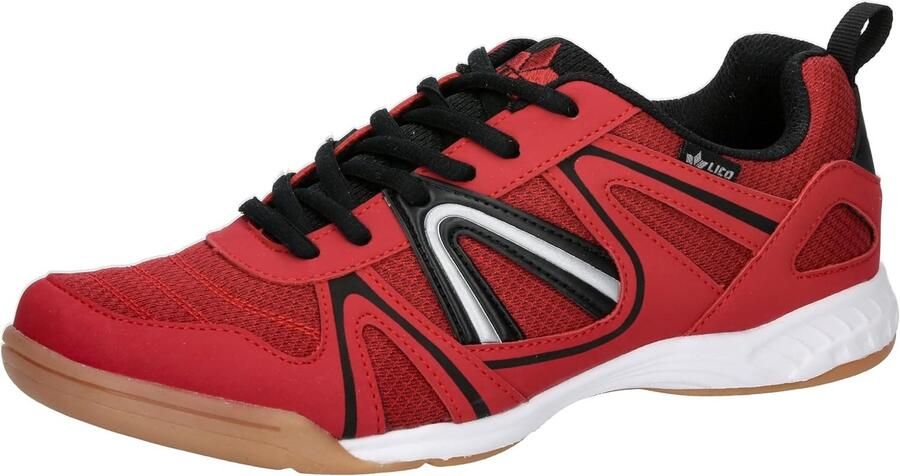 Indoor gymschoenen Rood Zwart 42 EU Uniseks Sportschoen met Verwisselbare Inlegzool Voor Sport en Vrije Tijd